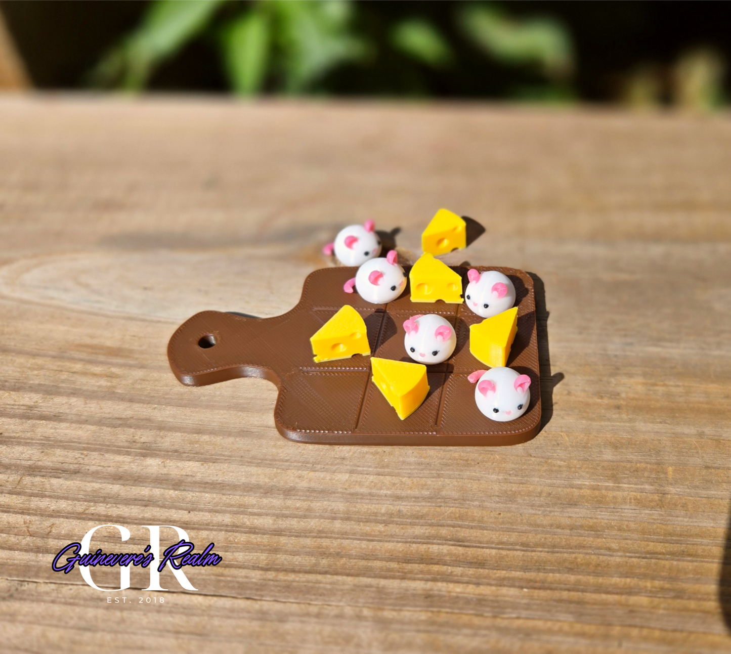 3D Printed Mini Mouse Cheese Tic Tac Toe