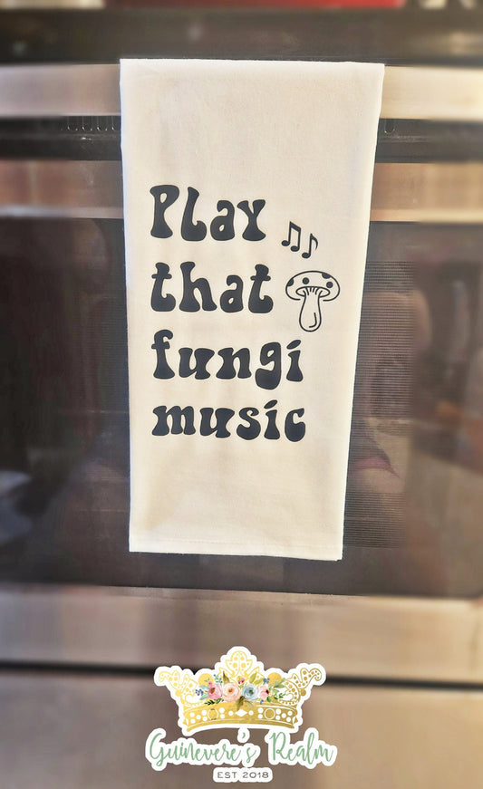 Play That Fungi Music Tea Towel