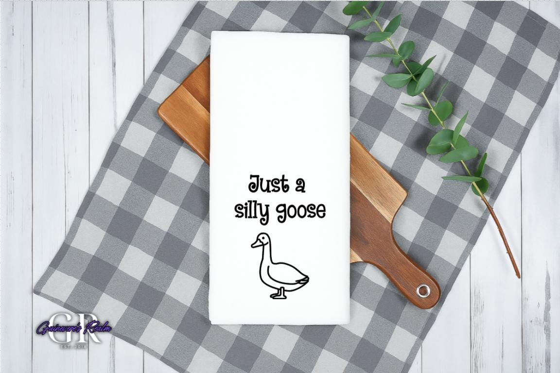 Just a Silly Goose Tea Towel