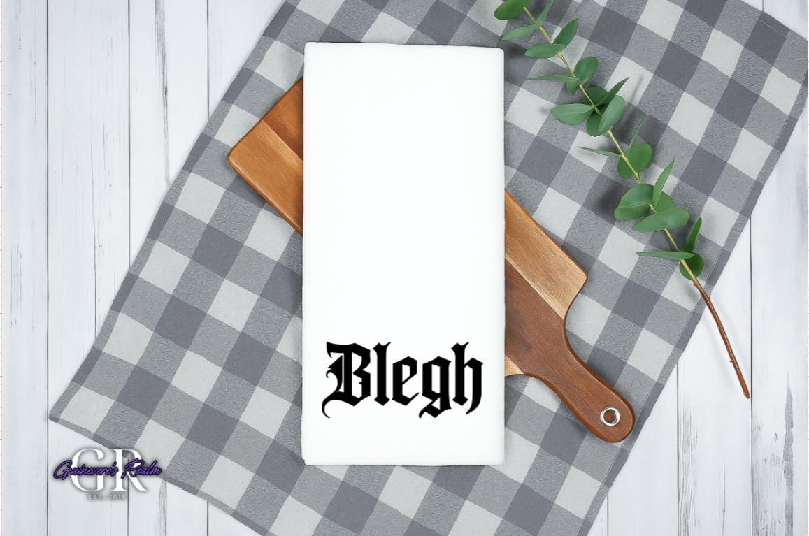 Blegh Tea Towel, Flour Sack Towel
