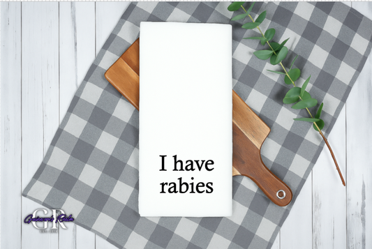 Funny Rabies Flour Sack Towel